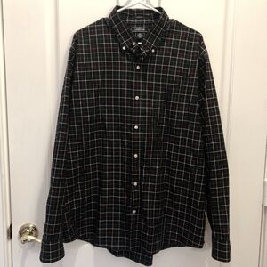 Land's End Long Sleeve Plaid Button Down XL